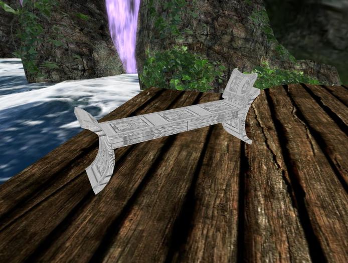 NB Bench Stone Marble White