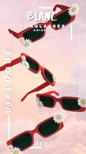 Dialogue BLANC sunglasses [RED] 