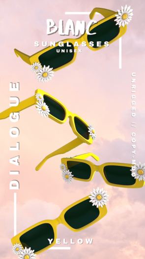 Dialogue BLANC sunglasses [YELLOW] 