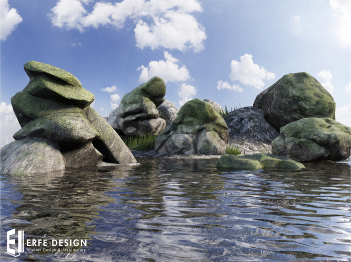 Rock Mossy 12 Pieces [Erfe Design] *