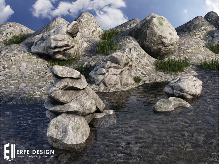 Rock Stone Grey 6 Pieces [Erfe Design] *