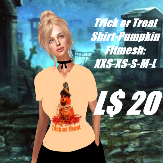Trick or Treat-Pumpkin-V-neck Shirt