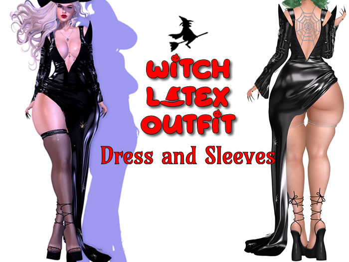 WITCH LATEX DRESS REBORN / LEGACY / KUPRA / MAITREYA/ ERIKA / WAIFU