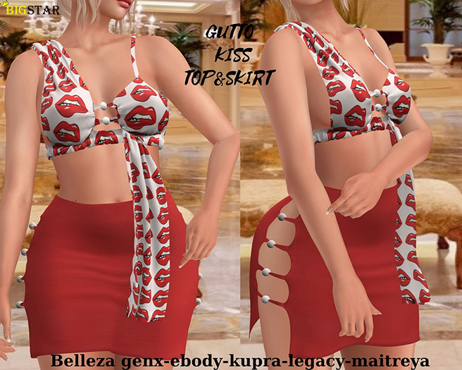 !GUTTO! KISS TOP&SKIRT
