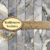 *Wallflowers* Grey & Gold Marble