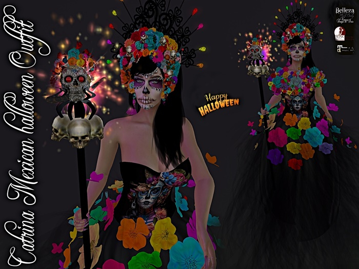 CATRINA MEXICAN HALLOWEEN OUTFIT