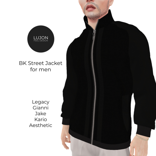 {LUJON} BK Street Jacket for Men - Black