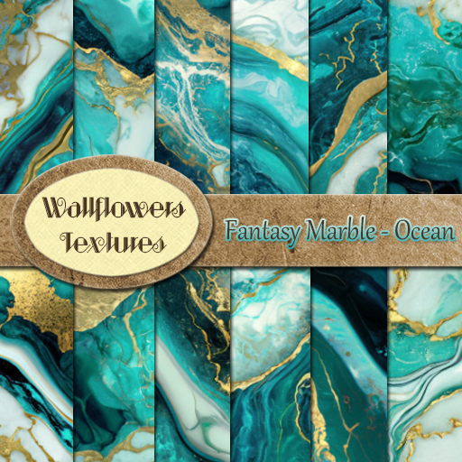 *Wallflowers* Fantasy Marble - Ocean