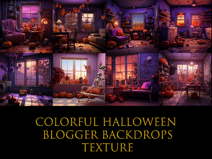 SATO - Colorful Halloween Blogger backdrop textures