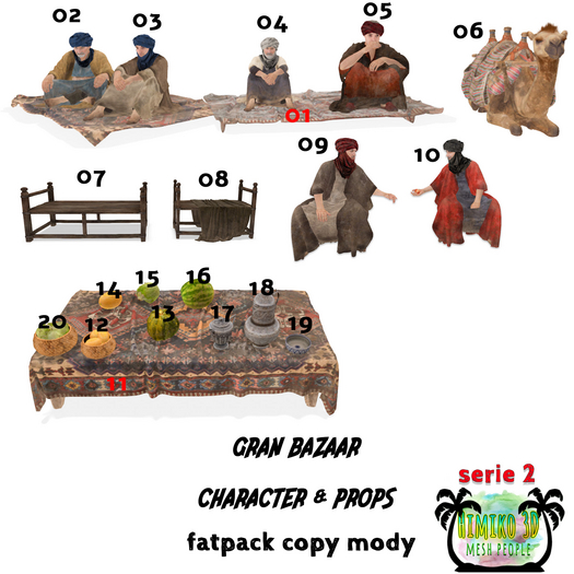 FATPACK-Himiko-3D-GRAN BAZAAR CHARACTER & PROPS_serie 2