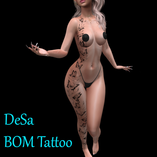 DeSa -Butterfly Body 10- BOM Tattoo (Add)