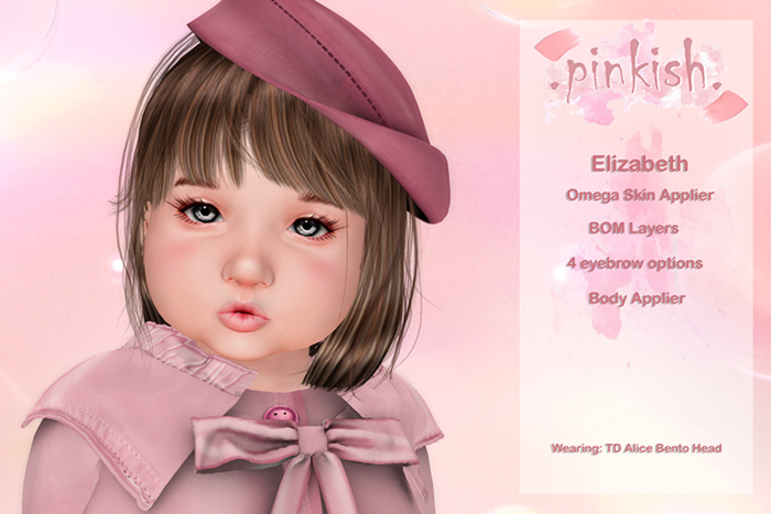 .Pinkish. Elizabeth Skin Tan