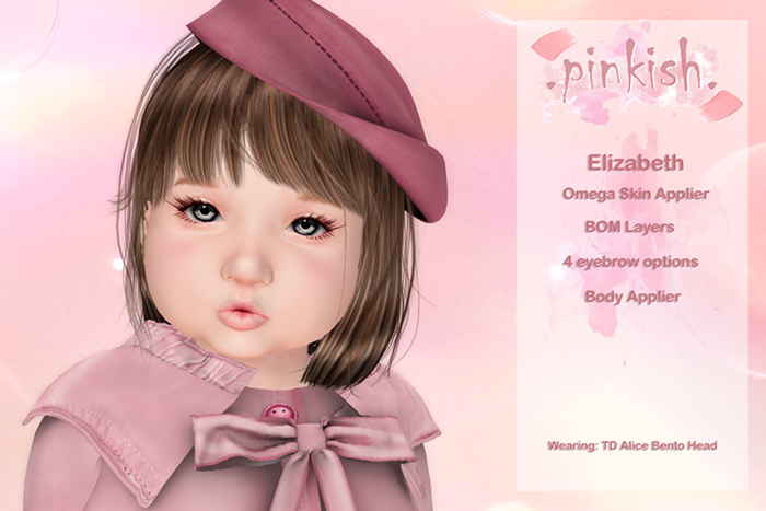 .Pinkish. Elizabeth Skin Peach
