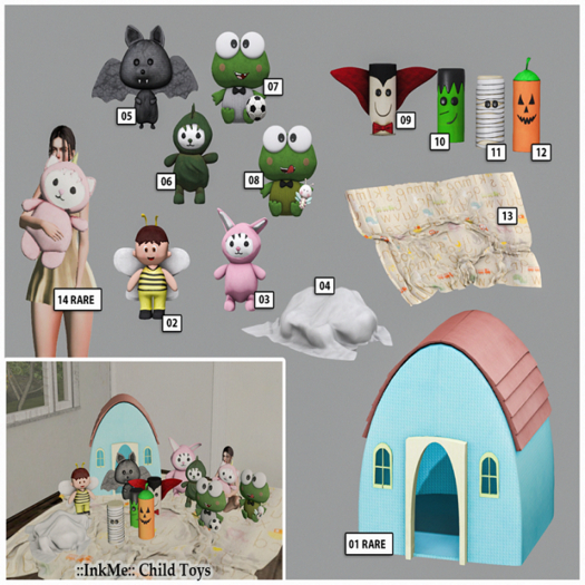 01 ::InkMe:: Child Toys RARE