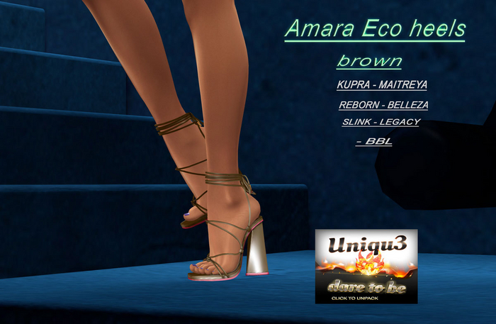 Uni-qu3 / Amara Eco heels Brown   