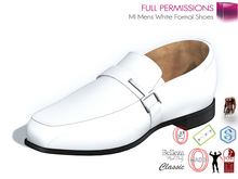 Full Perm Men's White Leather Loafers Formal Shoes with Buckles for Belleza Jake Signature Gianni Legacy Slink Classic