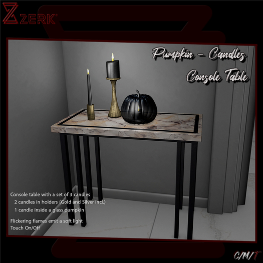 [ZERK] Pumpkin - Candles Console Table
