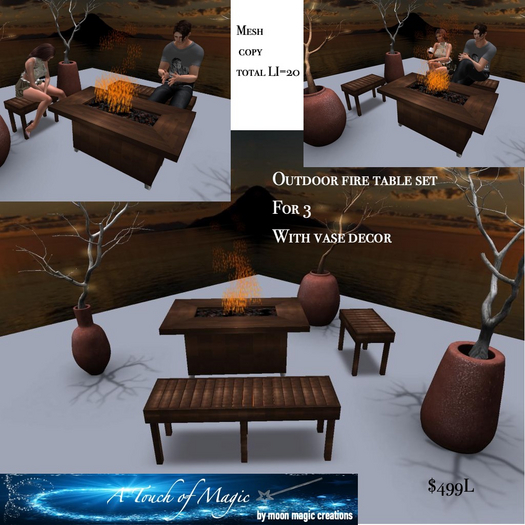 Outdoor Fall firetable set-Box LI=20
