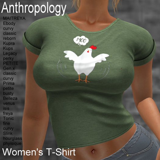 MOO (chicken)  Women's T-Shirt (WTTA)