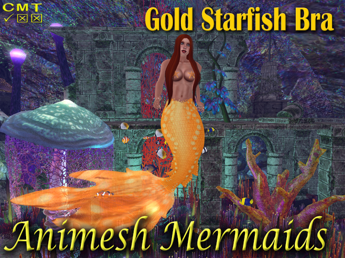 Animesh Mermaid - Gold Starfish Top