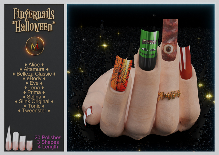 .: RatzCatz :. Bento FingerNails v3 *Halloween* (Wear2unpack)