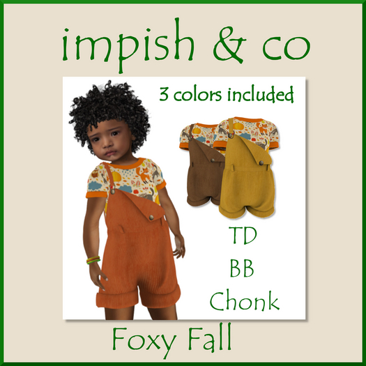 impish & co ~ Foxy Fall Fatpack (Shortalls) BOX