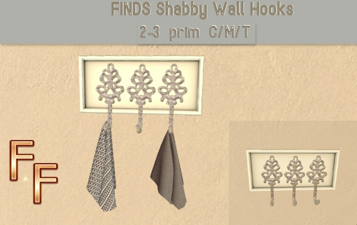 FINDS SHABBY WALL HANGER FULL PERM 2 STYLES