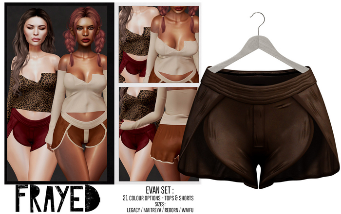 Frayed - Evan Shorts - Brown