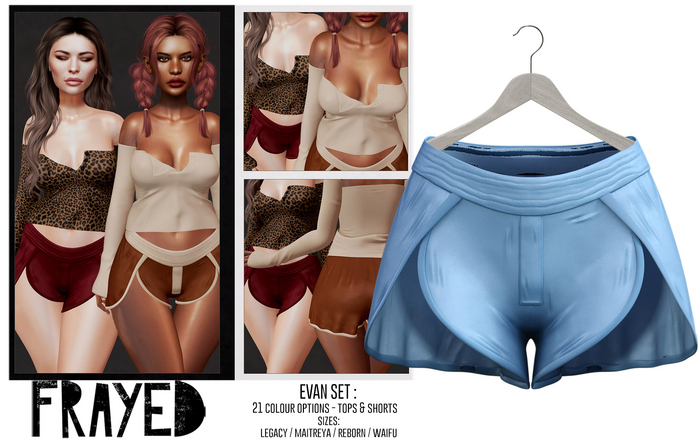 Frayed - Evan Shorts - Baby Blue