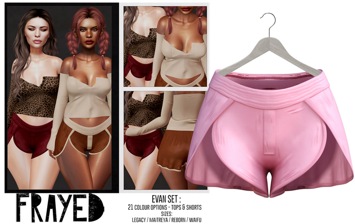 Frayed - Evan Shorts - Pink