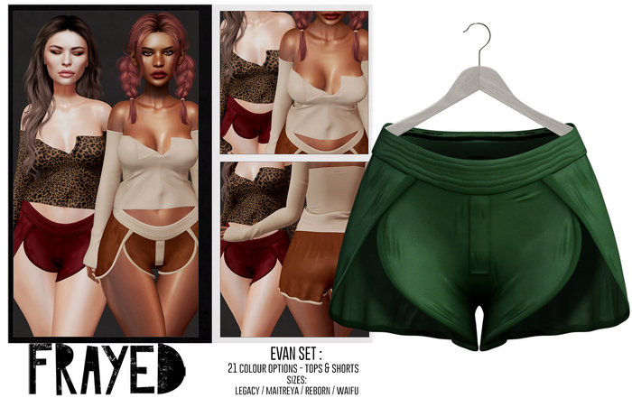 Frayed - Evan Shorts - Green