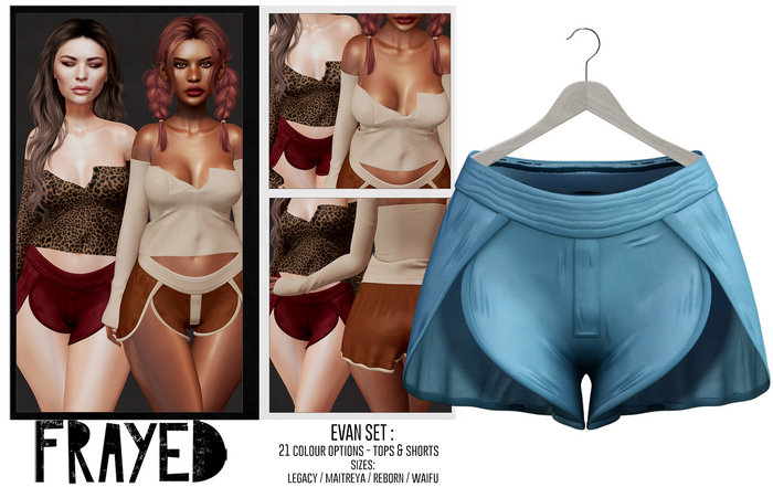 Frayed - Evan Shorts - Powder