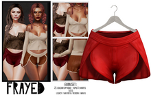 Frayed - Evan Shorts - Red