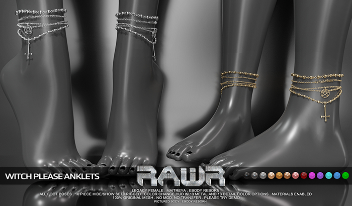 RAWR! Witch Please Anklets (add me)