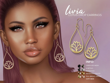 LIVIA Lotus Drop Earrings