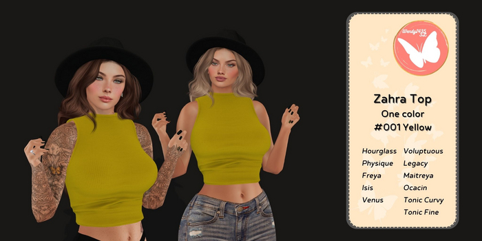 Wendy1435SL | Zahra Top #001 Yellow