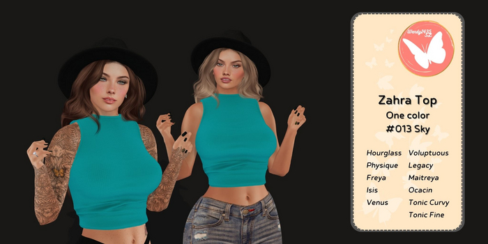 Wendy1435SL | Zahra Top #013 Sky