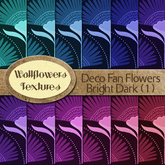 *Wallflowers* Deco Fan Flowers - Bright Dark