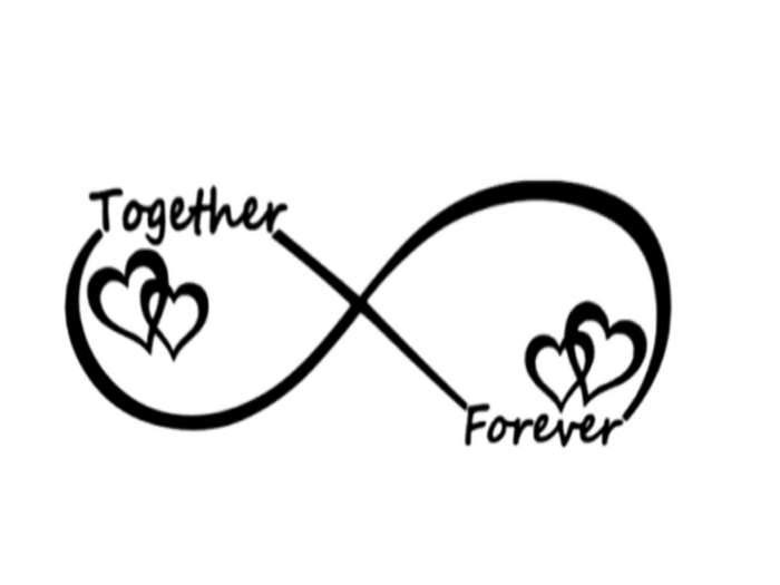Infinity together forever wall decal