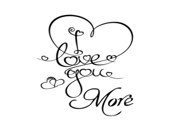 I love you more  wall decal