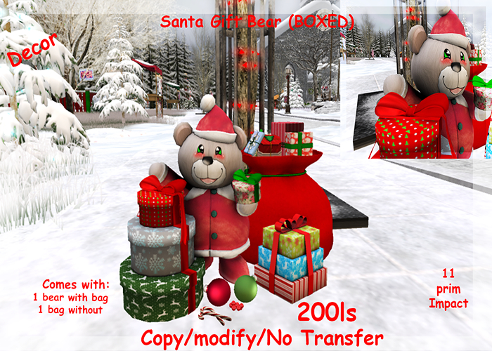 Santa Gift Bear (BOXED)