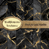 *Wallflowers* Black & Gold Marble