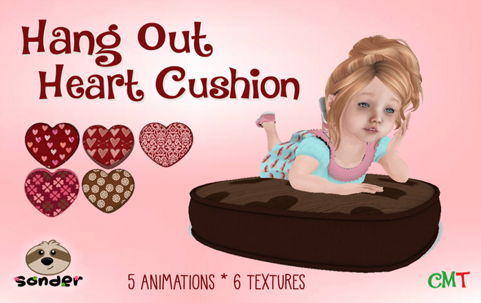 (-sonder-} Hang Out Heart Cushion (BOXED)