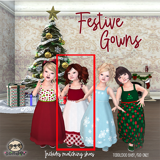 {-sonder-} Red Check Gown TD (BOXED)