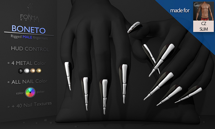 [FORMANAILS] NAILS - | CZ Slim Nails | - | Boneto NAILS | Bento Nails | Rigged Nails 