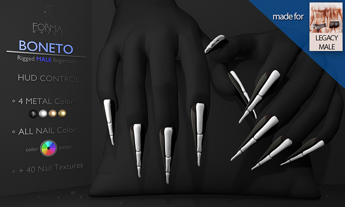 [FORMANAILS] NAILS - | Legacy Male Nails | - | Boneto NAILS | Bento Nails | Rigged Nails 