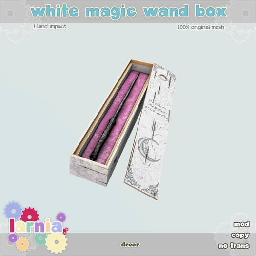~*larnia*~ white magic wand box (boxed)