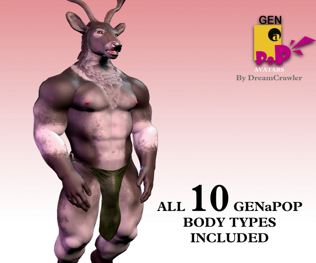 [GENaPOP] Deer All 10 GENaPOP Body sizes Included