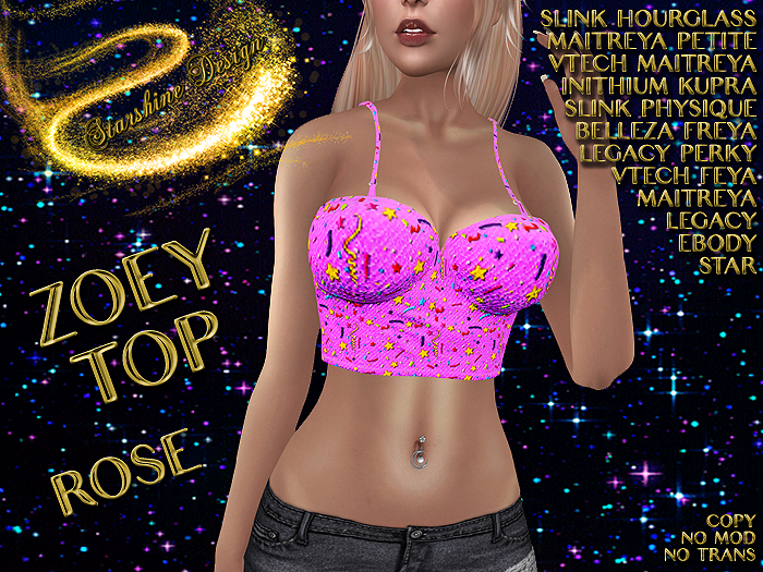 ~✯SD✯~ ZOEY CROPPED TOP [ROSE]