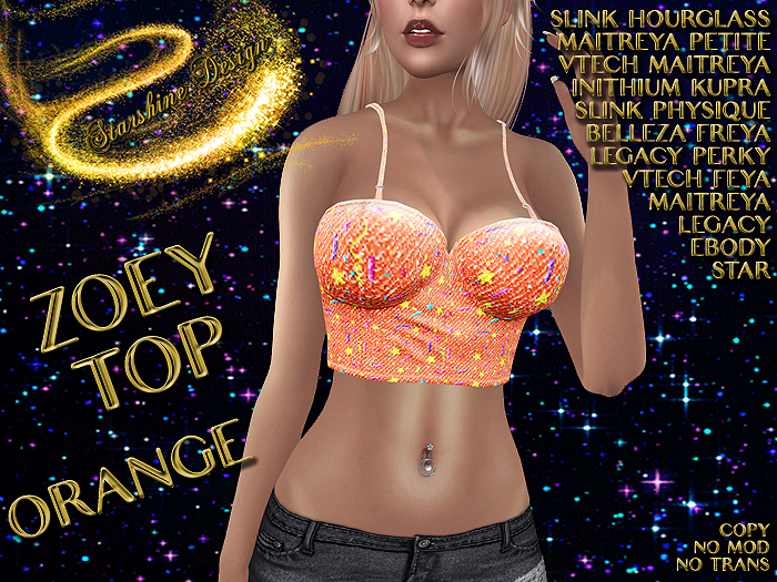 ~✯SD✯~ ZOEY CROPPED TOP [ORANGE]
